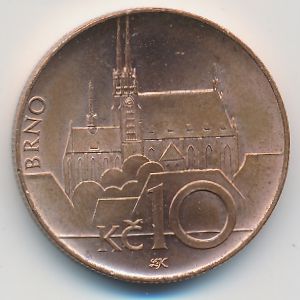 Чехия, 10 крон (2017 г.)