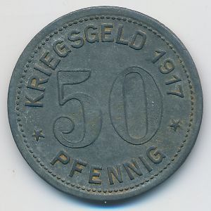 Вальд., 50 пфеннигов (1918 г.)