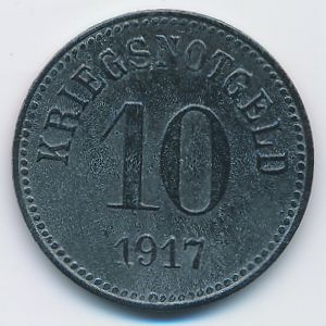 Фюрт., 10 пфеннигов (1917 г.)