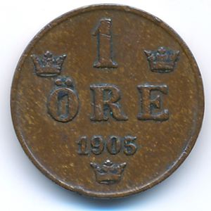 Швеция, 1 эре (1905 г.)