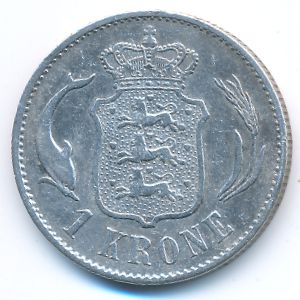 Дания, 1 крона (1875 г.)