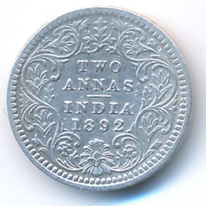 Британская Индия, 2 анны (1892 г.)