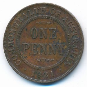 Австралия, 1 пенни (1921 г.)