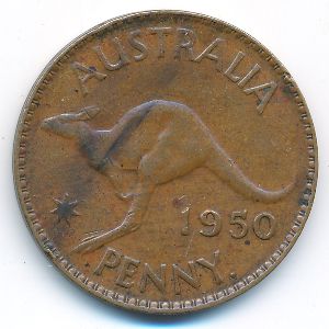 Австралия, 1 пенни (1950 г.)