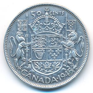 Канада, 50 центов (1945 г.)