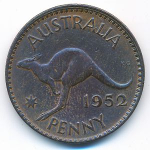 Австралия, 1 пенни (1952 г.)