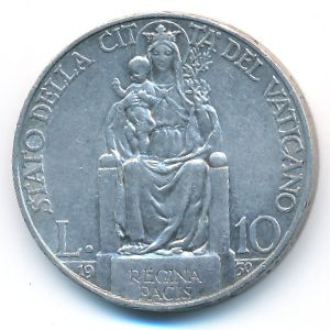 Ватикан, 10 лир (1931 г.)