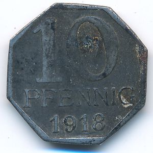 , 10 пфеннигов, 1918