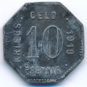 , 10 пфеннигов, 1918