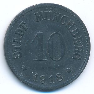 Мюнхберг., 10 пфеннигов (1918 г.)