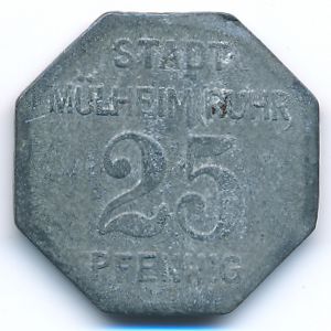 Mulheim, 25 пфеннигов, 1917