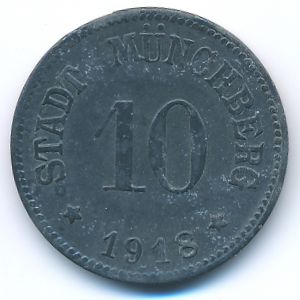 , 10 пфеннигов, 1918