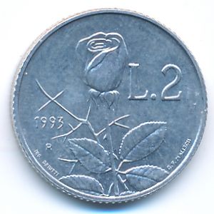Сан-Марино, 2 лиры (1993 г.)