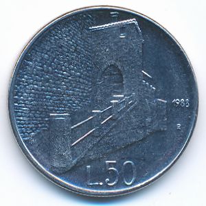 Сан-Марино, 50 лир (1988 г.)