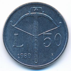 San Marino, 50 lire, 1989