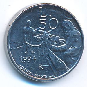 San Marino, 50 lire, 1994