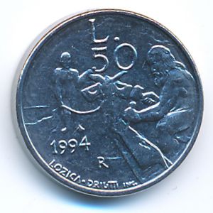 Сан-Марино, 50 лир (1994 г.)
