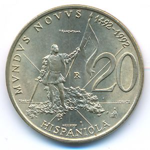 Сан-Марино, 20 лир (1992 г.)