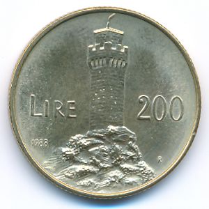 Сан-Марино, 200 лир (1988 г.)