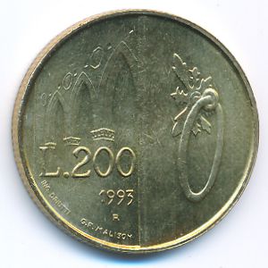 Сан-Марино, 200 лир (1993 г.)