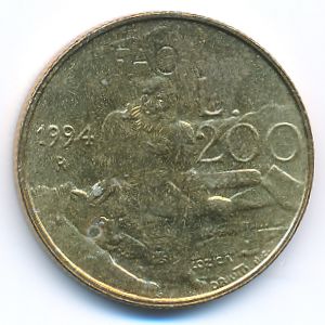 San Marino, 200 lire, 1994
