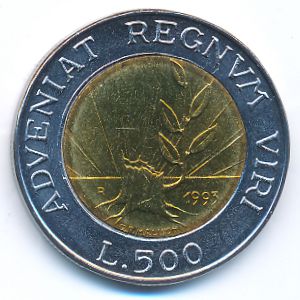 San Marino, 500 lire, 1993