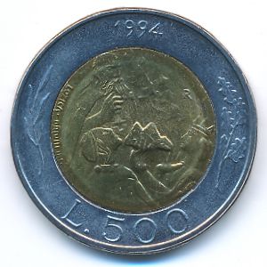 San Marino, 500 lire, 1994