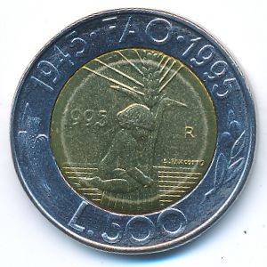 San Marino, 500 lire, 1995