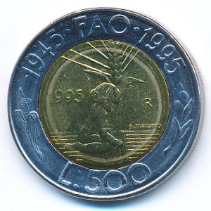 San Marino, 500 lire, 1995