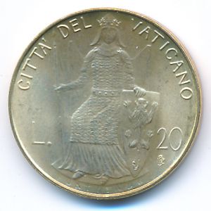 Vatican City, 20 lire, 1979