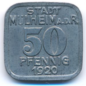 Мюльхайм., 50 пфеннигов (1920 г.)