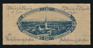 Нотгельды Австрии, 5 геллеров (1920 г.)