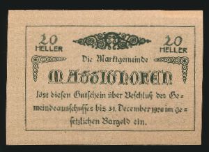 Нотгельды Австрии, 20 геллеров (1920 г.)