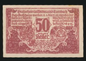 Нотгельды Австрии, 50 геллеров (1920 г.)