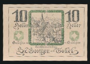 Нотгельды Австрии, 10 геллеров (1921 г.)