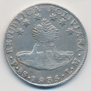 Боливия, 8 солей (1835 г.)