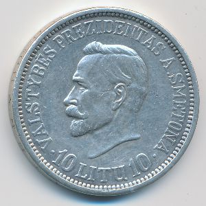 Литва, 10 лит (1938 г.)
