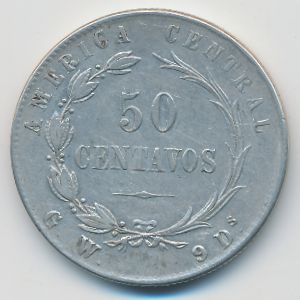 Коста-Рика, 50 сентаво (1890 г.)