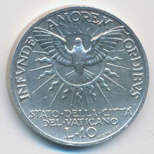 Ватикан, 10 лир (1939 г.)