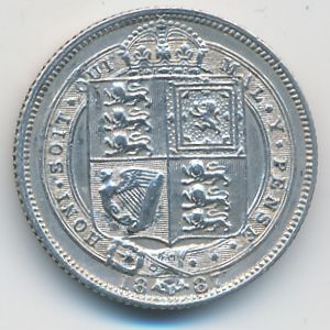 Великобритания, 6 пенсов (1887 г.)