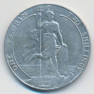 Великобритания, 1 флорин (1910 г.)