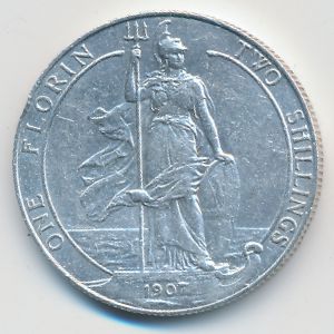 Великобритания, 1 флорин (1907 г.)