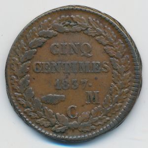 Франция, 1 сентим (1837 г.)