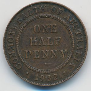 Австралия, 1/2 пенни (1932 г.)