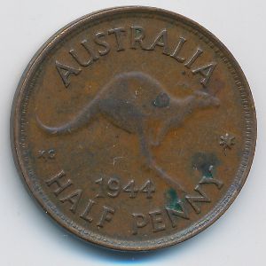 Австралия, 1/2 пенни (1944 г.)