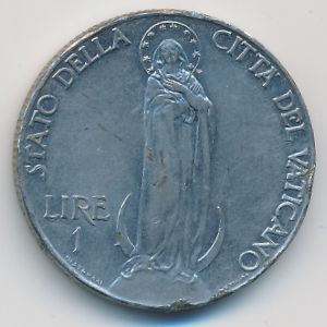 Ватикан, 1 лира (1940 г.)