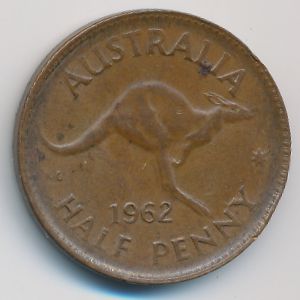 Австралия, 1/2 пенни (1962 г.)