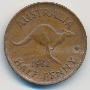 Австралия, 1/2 пенни (1962 г.)