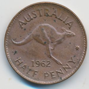 Австралия, 1/2 пенни (1962 г.)