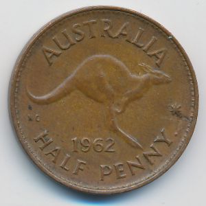 Австралия, 1/2 пенни (1962 г.)